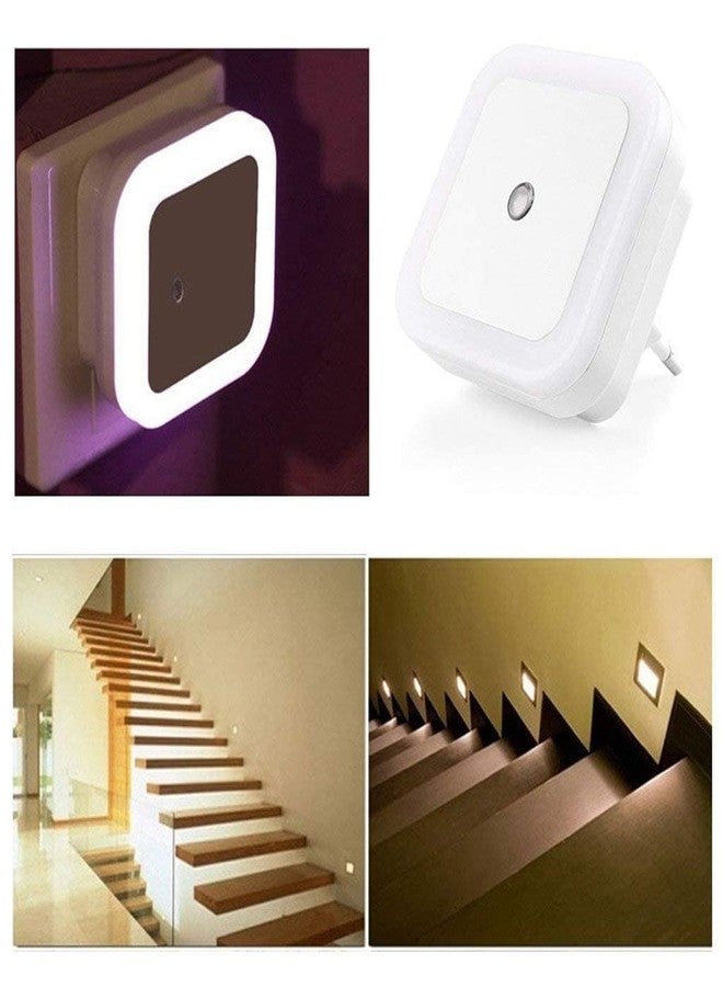 QERINKLE Attractive Sensor led Night Light lamp 0.5W Full Automatic Sensor Smart Sensor LED Plug Night Lamp for Bedroom Gift Office Living Room (Pack of 2 White lamp) - Image 5